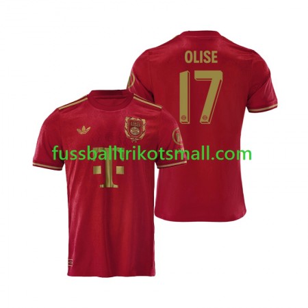 Fußballtrikots Bayern München 125th Michael Olise 17 Anniversary Rot 2024-2025 Kurzarm Heimtrikotsatz kaufen